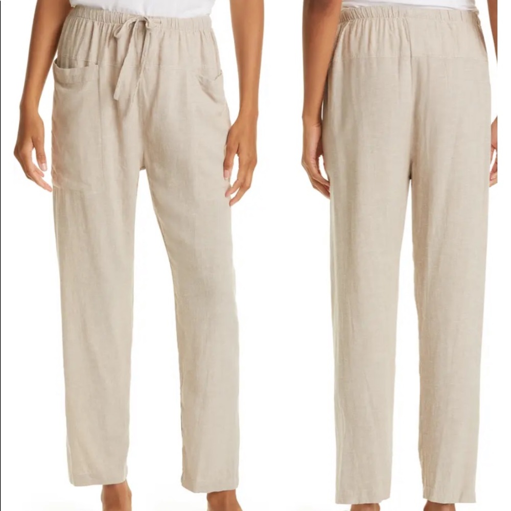 Rails Tan Darby Women's Linen Blend Trousers Size Large